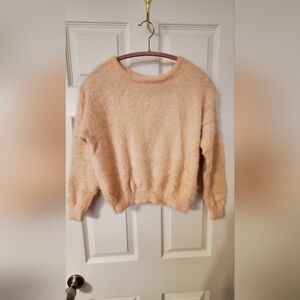 Soft Fuzzy Sweater - Light Pink